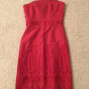 Beautiful Strapless Ann Taylor red dress 💃🏼